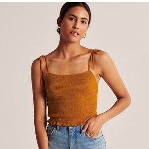 Abercrombie Orange Sweater Tank w/ Ties